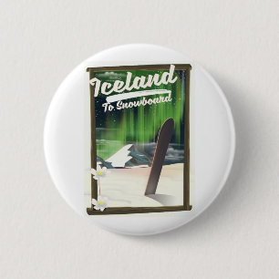 Macaron Rond 5 Cm Islande pour faire du snowboard