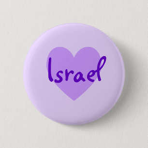 Macaron Rond 5 Cm Israël dans le violet