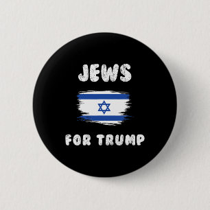 Macaron Rond 5 Cm Israël Drapeau Les Juifs Pour Trump