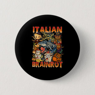 Macaron Rond 5 Cm Italien Brainrot mème Italien Brainrot Halloween C