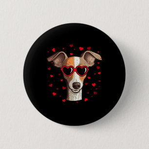 Macaron Rond 5 Cm Italien Greyhound Valentine Heart Amoureux de les 
