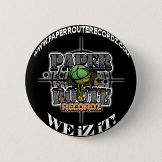 Macaron Rond 5 Cm Itinéraire de papier noir Recordz - nous iZ il !