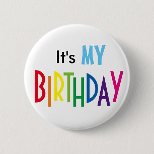 Macaron Rond 5 Cm It's MY BIRTHDAY Pin