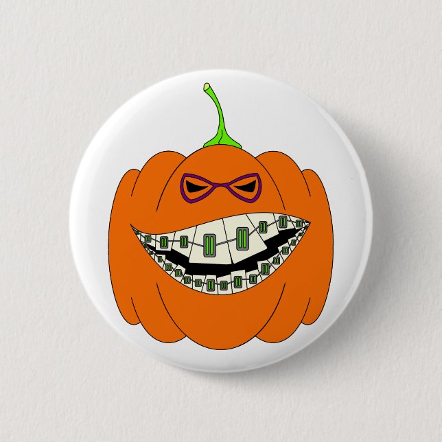Macaron Rond 5 Cm Jack-O-Croisillons (Devant)