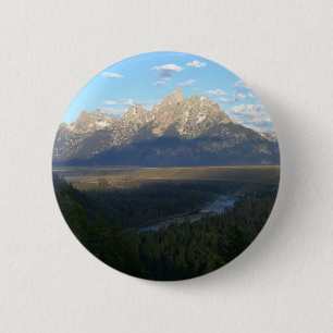 Macaron Rond 5 Cm Jackson Hole Mountains (Grand Teton National Park)