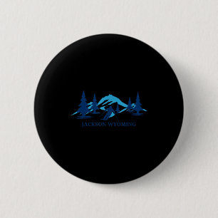 Macaron Rond 5 Cm Jackson wyoming station de ski skieur