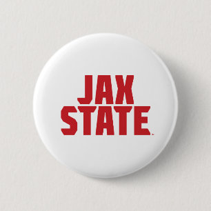 Macaron Rond 5 Cm Jacksonville State University JAX STATE Bold Red
