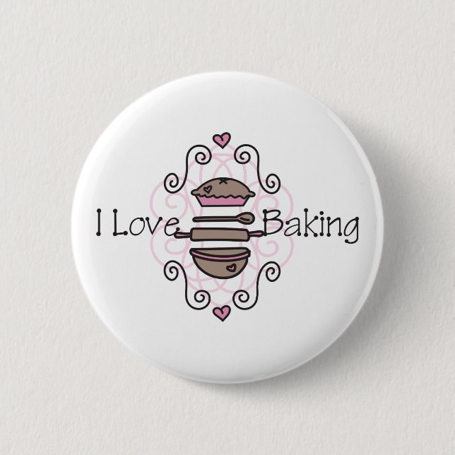 Macaron Rond 5 Cm J'adore cuisiner (Devant)