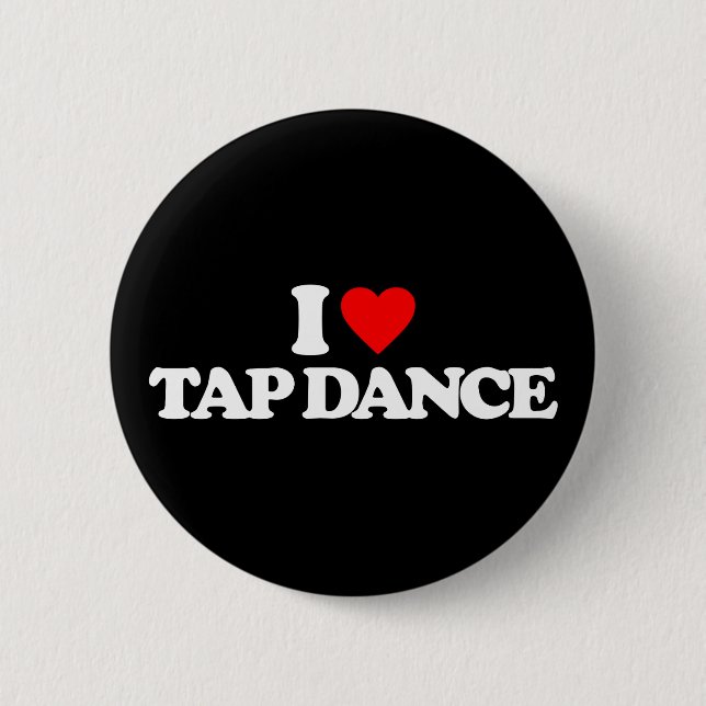 MACARON ROND 5 CM J'ADORE LA DANSE DU TAP (Devant)