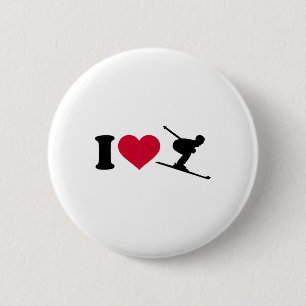 Macaron Rond 5 Cm J'adore le ski _2