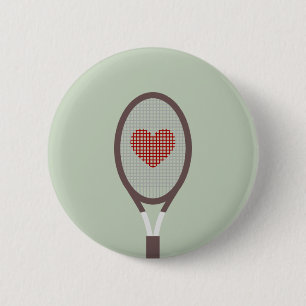 Macaron Rond 5 Cm J'adore le tennis