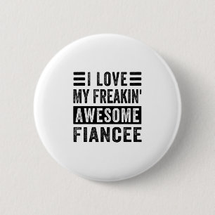 Macaron Rond 5 Cm J'adore ma fiancée franchement géniale - Famille 