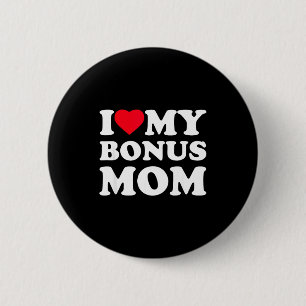 Macaron Rond 5 Cm J'adore ma maman bonus je coeur famille grand-mère