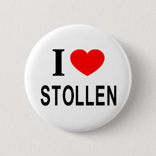 Macaron Rond 5 Cm J'adore STOLLEN J'AIME STOLLEN JE ❤️ STOLLEN