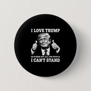 Macaron Rond 5 Cm J'adore Trump Il Emmerde Tous Les Gens Que Je N'Ai