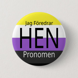Macaron Rond 5 Cm Jag föredrar hen pronomen - knapp