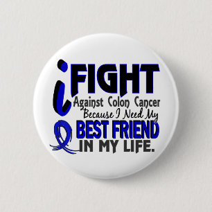 Macaron Rond 5 Cm J'ai besoin de mon cancer du colon de meilleur ami