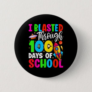 Macaron Rond 5 Cm J'Ai Blessé Pendant 100 Jours D'École 100 Jours Te