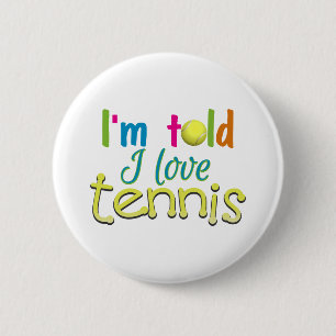 Macaron Rond 5 Cm J'ai dit que j'aime le tennis