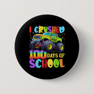 Macaron Rond 5 Cm J'Ai Écrasé 100 Jours D'École Garçon Monster Camio