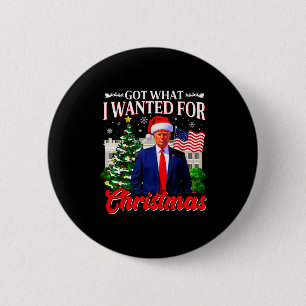 Macaron Rond 5 Cm J'ai eu ce que je voulais pour Noël Donald Trump 4