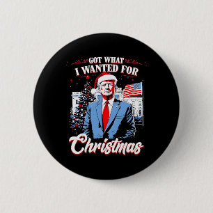 Macaron Rond 5 Cm J'ai eu ce que je voulais pour Noël Trump 2025