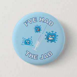 Macaron Rond 5 Cm J'AI EU LA JAB - Covid / Vaccin