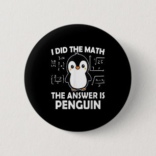 Macaron Rond 5 Cm J'Ai Fait Le Mathe La Réponse Est Penguin