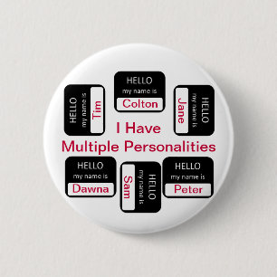 Macaron Rond 5 Cm J'ai le bouton de personnalités multiples