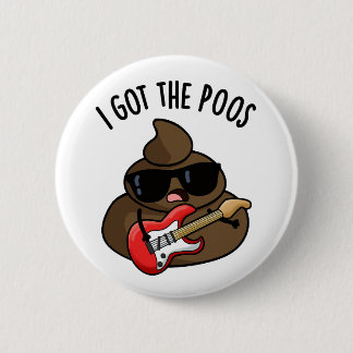 Macaron Rond 5 Cm J'Ai Le Poos Funny Poop Blues Pun