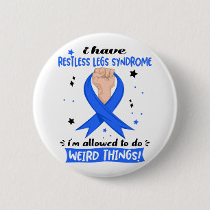 Macaron Rond 5 Cm J'ai le syndrome des jambes sans repos Je suis aut