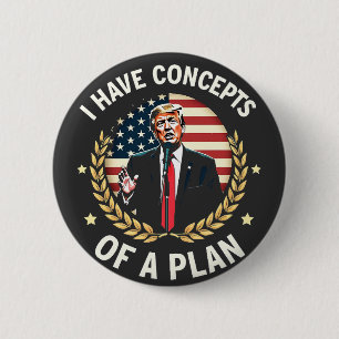 Macaron Rond 5 Cm J'Ai Les Concepts D'Un Plan Trump Débat Élection