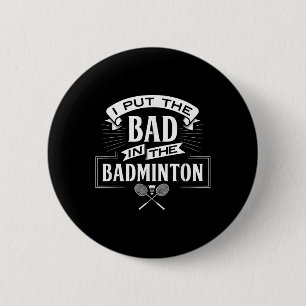 Macaron Rond 5 Cm J'Ai Mal Dans Les Raquettes Du Joueur Badminton