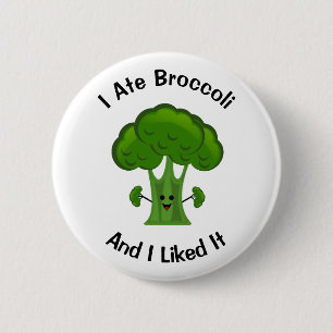 Macaron Rond 5 Cm J'ai mangé du Brocoli et j'ai aimé ça