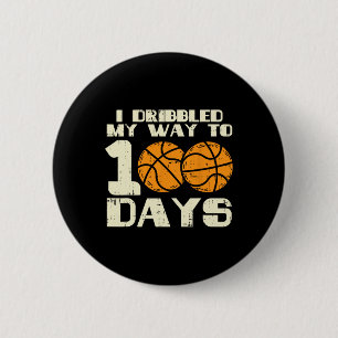 Macaron Rond 5 Cm J'ai piloté My Way 100 jours de basket-ball 100ème