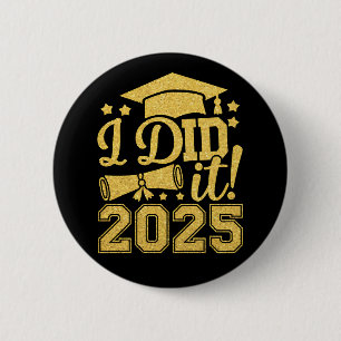 Macaron Rond 5 Cm J'ai Réussi 2025 Diplômé Promotion 2025