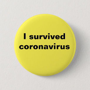 Macaron Rond 5 Cm J'ai survécu au coronavirus