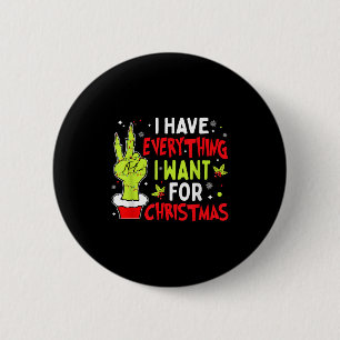 Macaron Rond 5 Cm J'ai tout ce que je veux pour Noël C'est moi je su