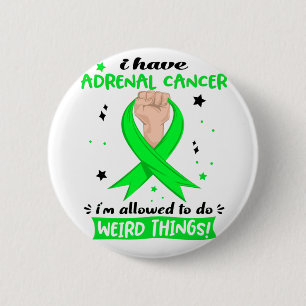 Macaron Rond 5 Cm J'ai un cancer des glandes surrénales Je suis auto