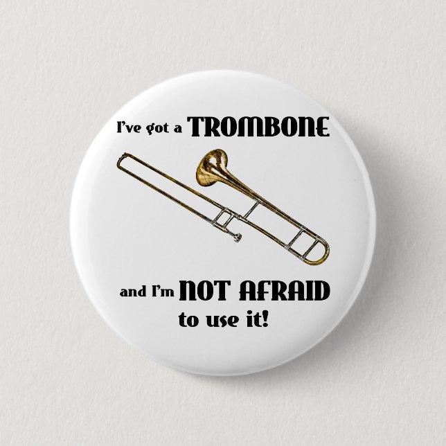 Macaron Rond 5 Cm J'ai un trombone (Devant)