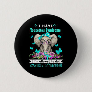 Macaron Rond 5 Cm J'Ai Une Sensibilisation Au Syndrome Tourettes