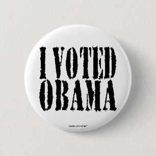 Macaron Rond 5 Cm J'ai voté le bouton d'OBAMA