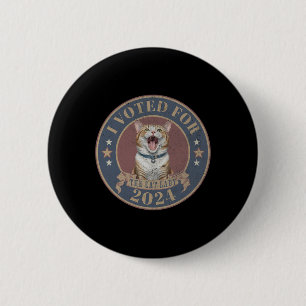 Macaron Rond 5 Cm J'Ai Voté Pour Son Kamala Harris La Chat Lady Funn