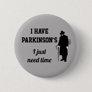Macaron Rond 5 Cm J'ai vu Parkinson's I just need time. Tremore