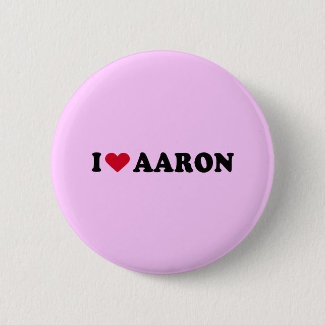 MACARON ROND 5 CM J'AIME AARON (Devant)