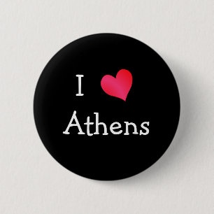 Macaron Rond 5 Cm J'aime Athènes