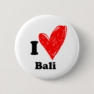 Macaron Rond 5 Cm J'aime Bali