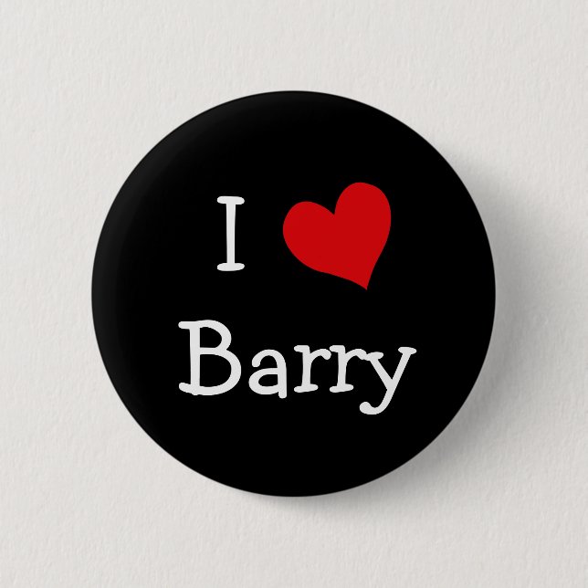 Macaron Rond 5 Cm J'aime Barry (Devant)