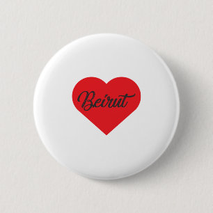 Macaron Rond 5 Cm J'aime Beyrouth - Liban
