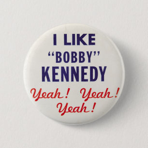 Macaron Rond 5 Cm J'Aime Bobby Kennedy Ouais Ouais Ouais Ouais Ouais